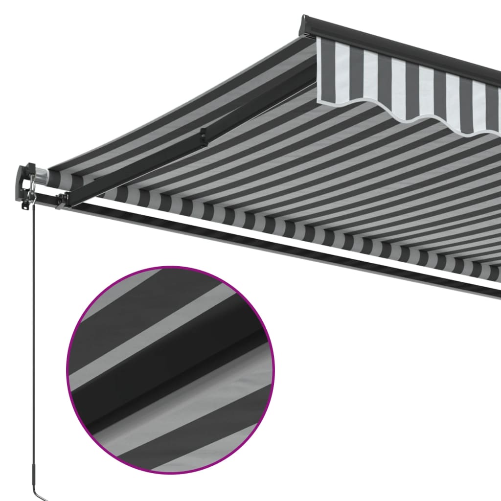 Manual Awning Anthracite and White 450x350 Cm