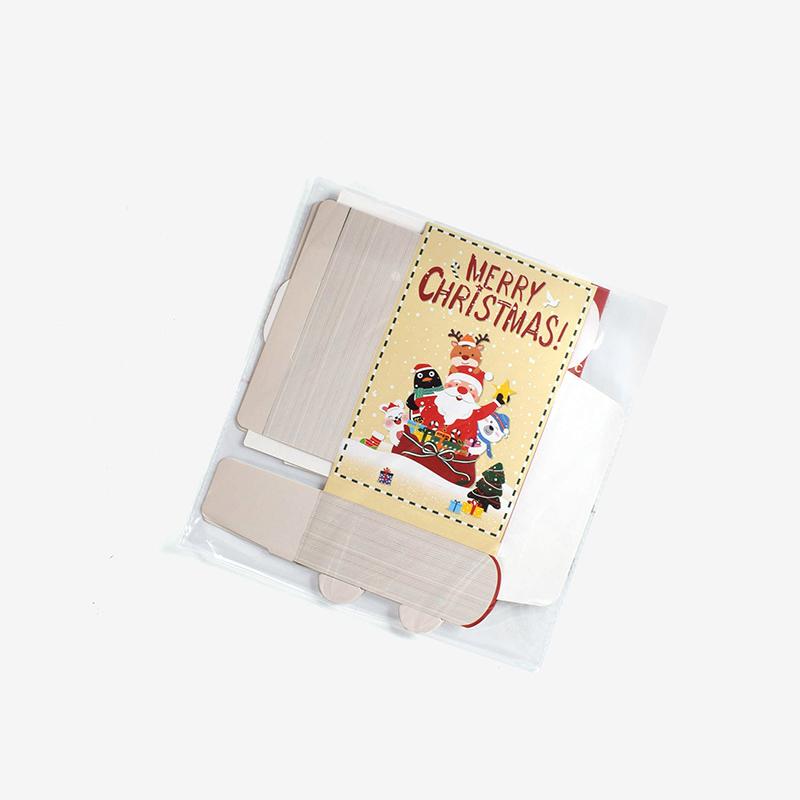 WTEMPO Christmas Gift Boxes Mini Gifts Packaging Boxes DIY Foldable Christmas Series Pattern Printed Paper Boxes Book Shaped Design Decorative Boxes