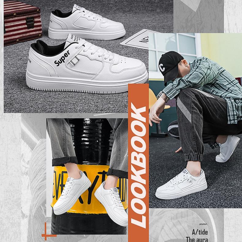 Small white shoes men's shoes spring all the breathable sports all the fashion board shoes boys fashion shoes casual shoes men's shoes