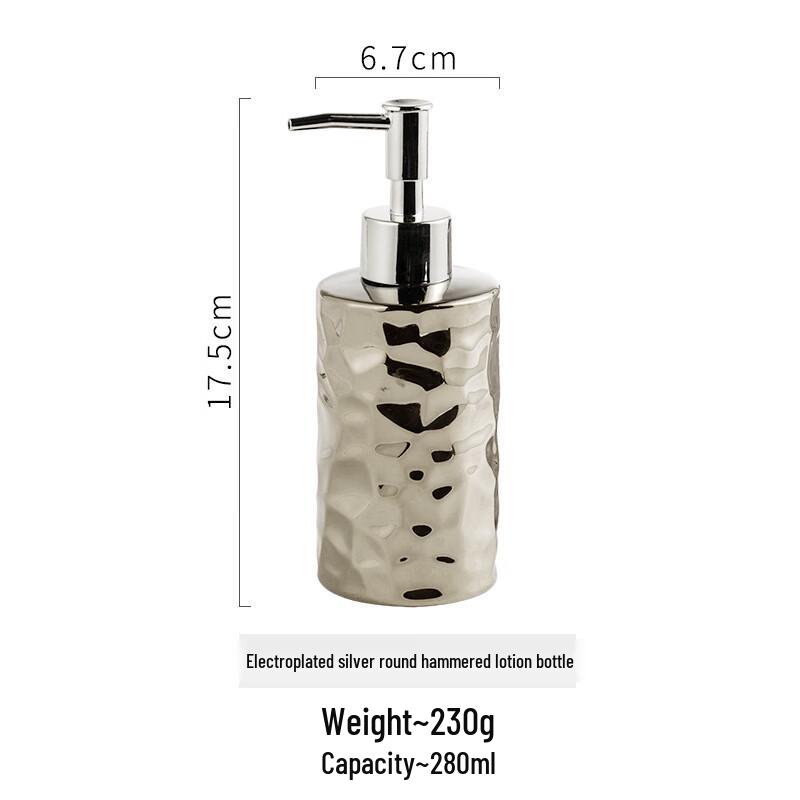 Light Luxury Ceramic Press Dispenser Bottle Round Bottle