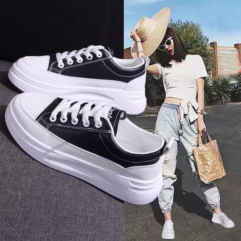 Little White Shoes Women's Shoes 2025 New Spring Versatile Internet Celebrity Board Shoes Fashion Platform Sports Casual Shoes Ins Tide