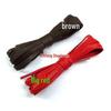 Waxed Flat Leather Shoelaces 0.5cm for High-Top & Military Boots - Available in Bright Red, Black, Wine Red
