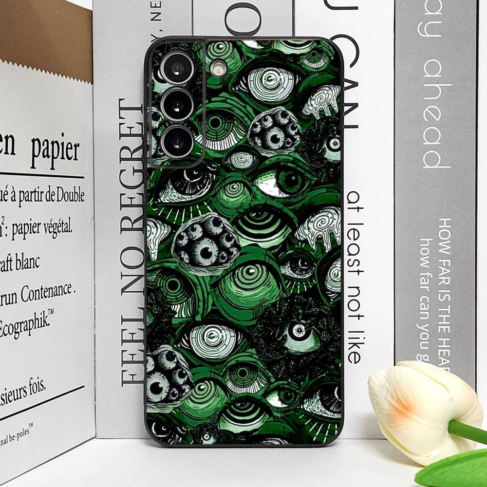 Horror Eyes Phone Case for Samsung Galaxy S25 Ultra S23 FE S22 Plus S21 S24 FE Soft Art Covers for Samsung S24 PLUS Fundas Shell
