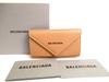 Authentic Paper Beige Leather Silver H/W 6 Pics Key Chain #b046 Open Box
