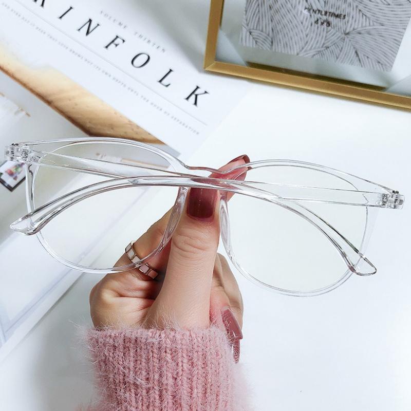 Anti Blue Light Plano Computer Glasses Round Frame for Women and Men Eyewear Blocking Optical Spectacle Eyeglasses