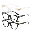Fashion Square Frame Eyewear for Women Men Classic Casual Travel Decorative Glasses