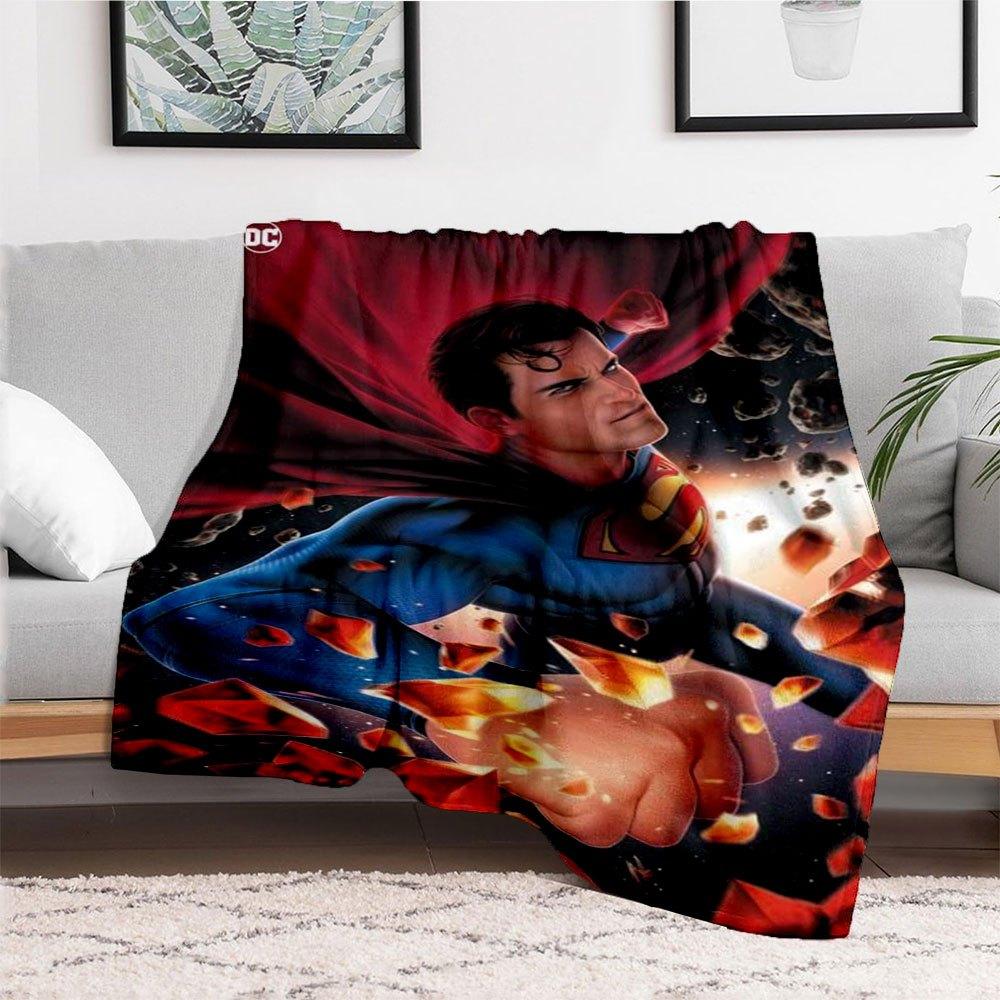 Superman Comic Buch Cover Kunst Druck PosterDecke Flanell Überwurfdecke für Sofa, Bett, Reise, Camping, Büro, Couch, Stuhl