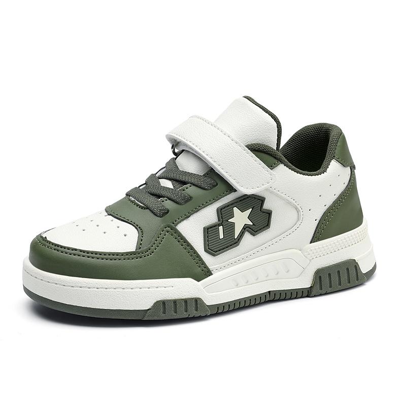 2025 Blue Skateboard Shoes Kids Sneakers Boys Comfortable Leather Casual Sneakers Child Outdoor Non-slip Children's Sports Shoes