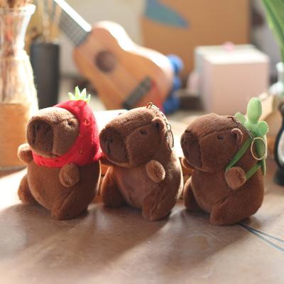 Sevimli Sevimli Kapibala Kapibara Kolye Peluş Oyuncaklar Bebek Çantası Asılı Dekorasyon Anahtarlık Bebek Bebek Bebek