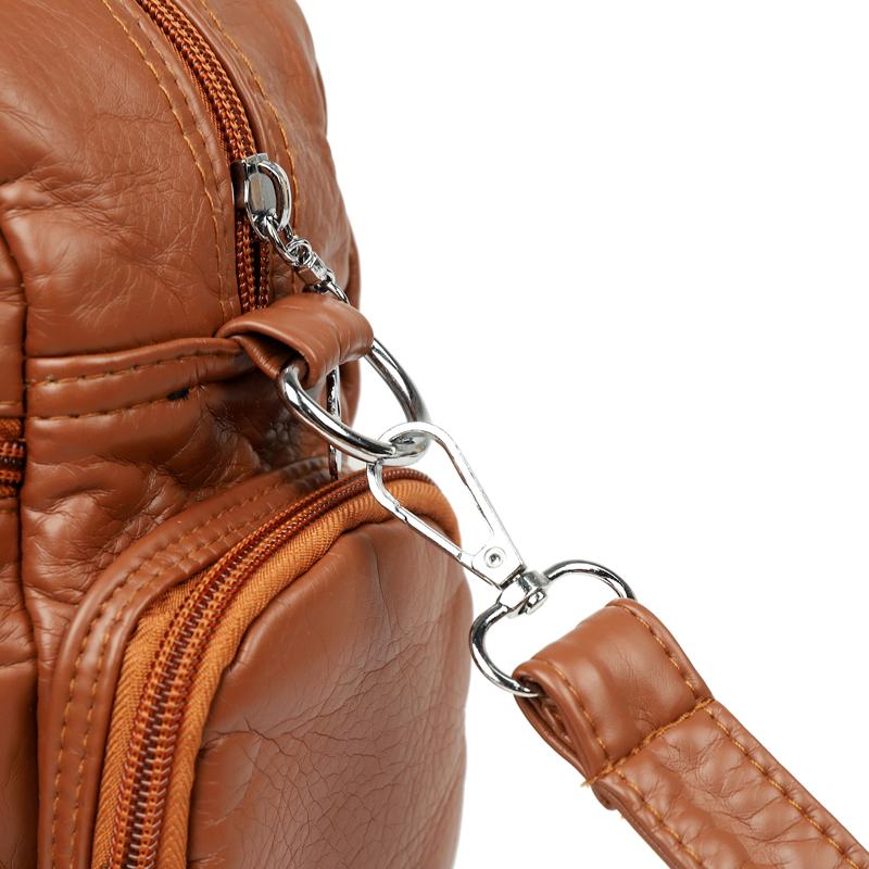 Damehåndveske med stor kapasitet pendler skulderveske mykt skinn crossbody-veske