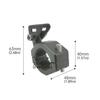 Aluminum Alloy Motorcycle Brackets Bumper Spotlight Auxiliary Lamp Bracket LED Head Light Mount Tube Modified Clamp Mount Kit