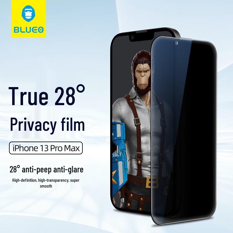 

Mr. Blue Gorilla iPhone 13 Pro Max Privacy Tempered Glass Screen Protector