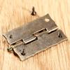 Cabinet Door Furniture Hinge 36*23mm Jewelry Wood Boxes Decorative Hinges Furniture Fittings +Screws +Storage Box
