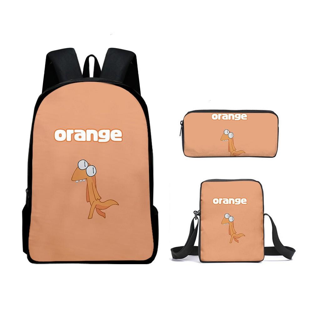 Rainbow Friends Zaino Scolastico Rainbow Friends Zaino Cartone Animato Borsa a Tracolla Astuccio Set da Tre Pezzi