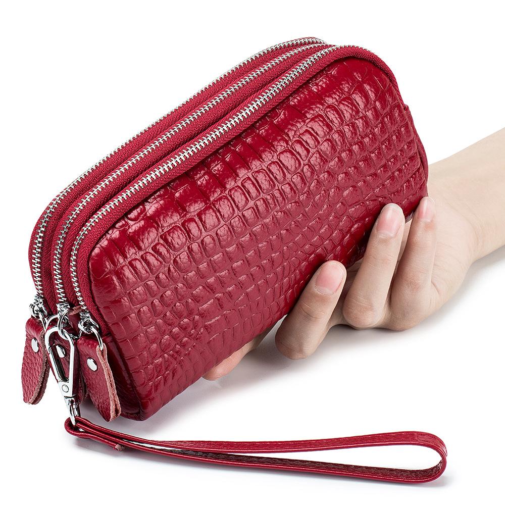 New Clutch Bag Women's Three-layer Large-capacity Fashion Wallet Crocodile Pattern Mother Bag Multi-functional Clutch Bag