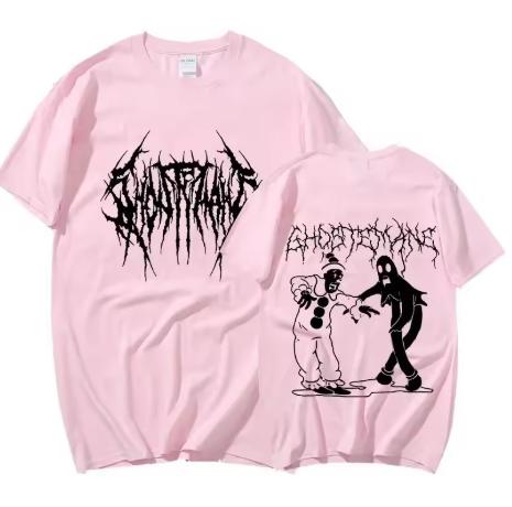 Hiphop metal gothic rock printed Tshirt fashionable and loose fit suitable for streetwear summer casual and sports wear