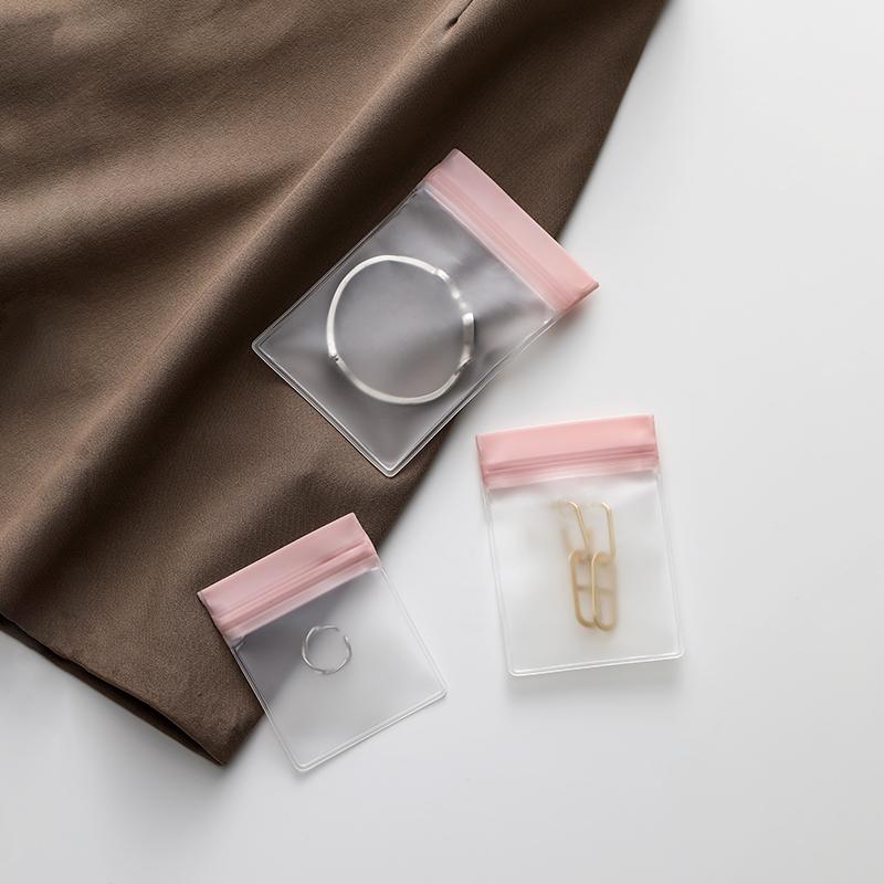 5 Peças Organizador de Joias de Viagem Bolsa de Veludo para Joias Bolsa Transparente para Joias de Viagem para Viagem Bolsas Transparentes Reutilizáveis para Joias