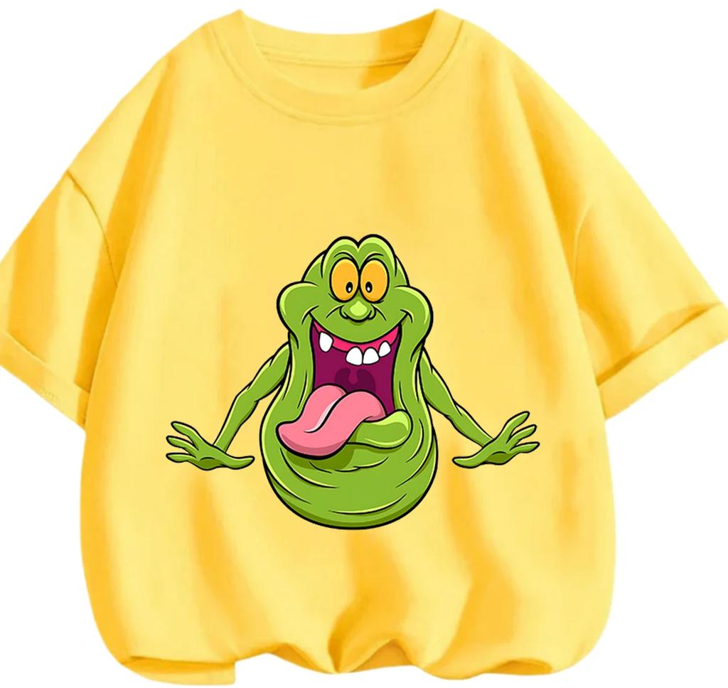Summer Kids Crew Neck Short Sleeve T Shirt Ghostbusters Classic Cartoon Print Casual School Daily Wear Boys Girls 3 14 Yearss