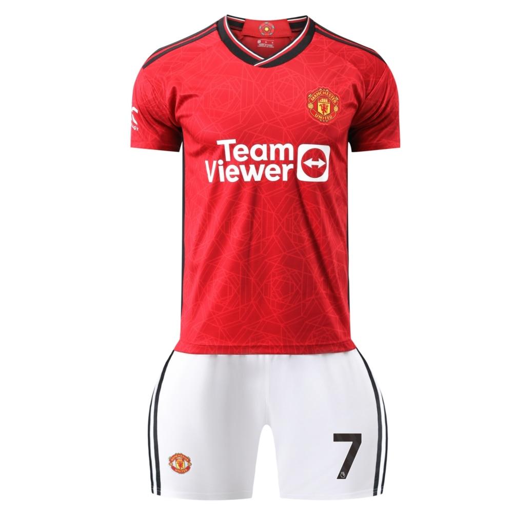 Kinder Sportbekleidung Manchester Ronaldo Fußballtrikot, Chelsea Stil, Polyester, Rot