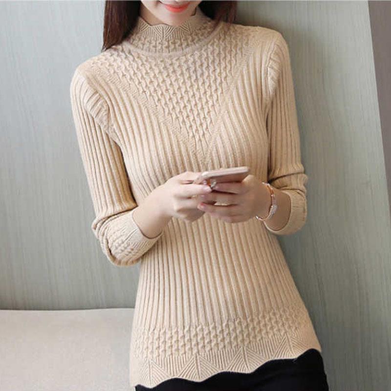 Women's Sweaters High Elastic Turtleneck Sweater Winter Slim Sexy Bottoming Basic Knit Pullover Jumper