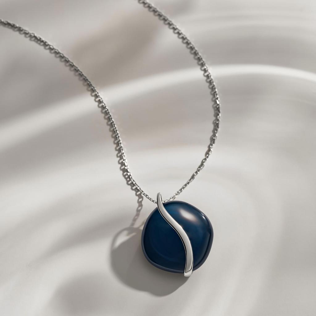 SOFIE SEA GLASS Blue Organic Shape Pendant SKJ1809040 [Skagen] Women's Necklace,