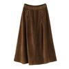 Skirt for Women Casual Versatile High Waist Long Loose Trousers Thickened Slim Solid Colour Skirt