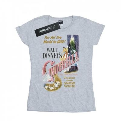 Womens/Ladies Cinderella Retro Poster Cotton T-Shirt
