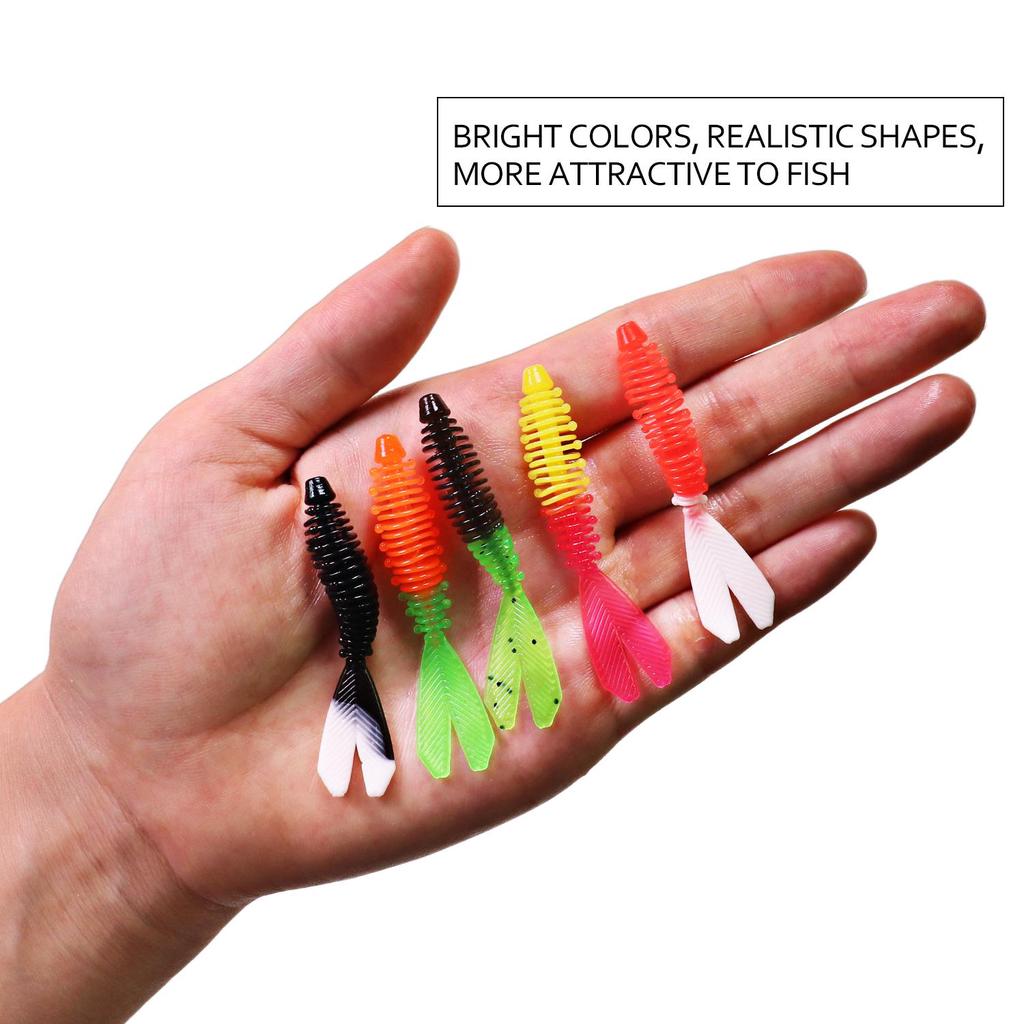 10pcs Jig Rig Soft Bait Silicone Lure Worm Fishing 65mm 1.3g Wobbler Fresh Water 10pcs Jig Rig Soft Bait Silicone Lure Worm Fishing 65mm 1.3g Wobbler Fresh Water