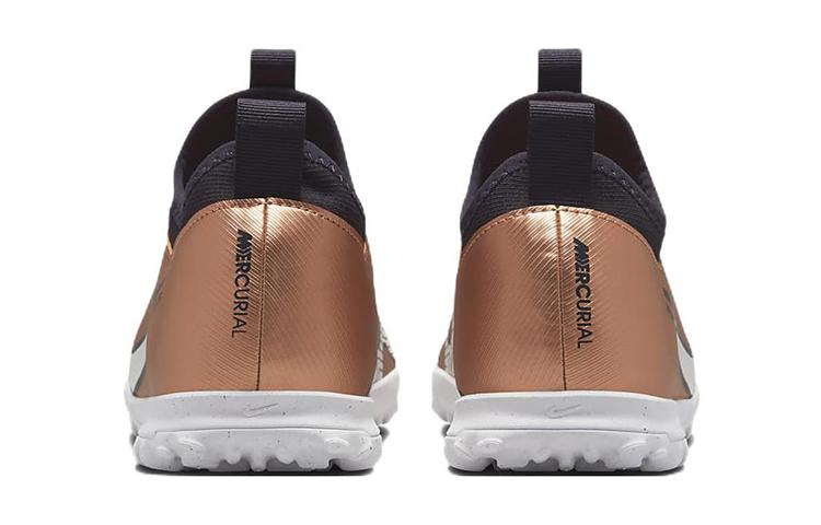 Nike Zoom Vapor 15 Academy Anti Kick And Abrasion Resistant Low Top Soccer Shoes Gold Black Kids' DR6052-810