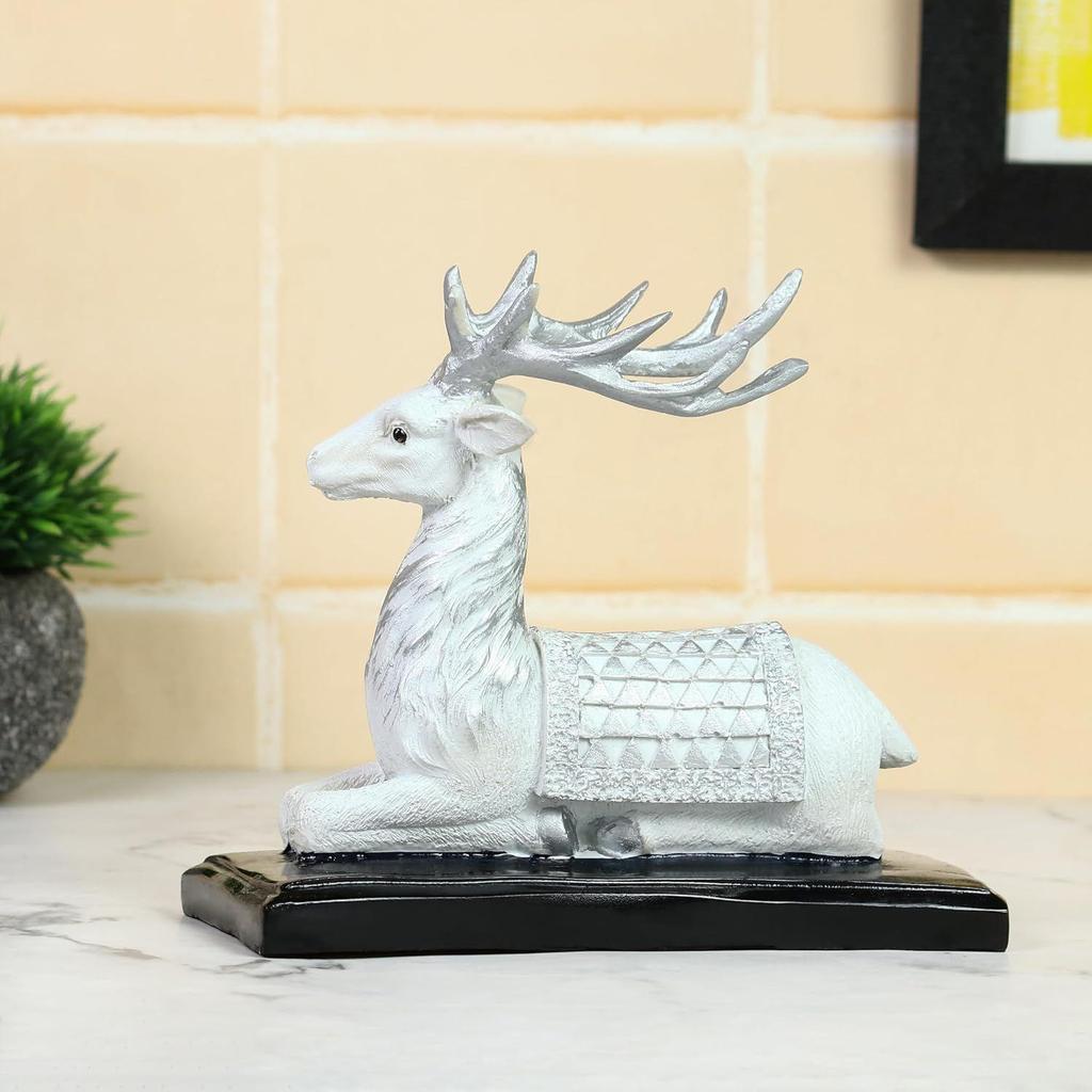 Classic Deer Showpiece: Add a Sense of Tranquil Elegance and Natural Beauty to Your Living Room, Office, or Tabletop with This Timeless Décor Piece