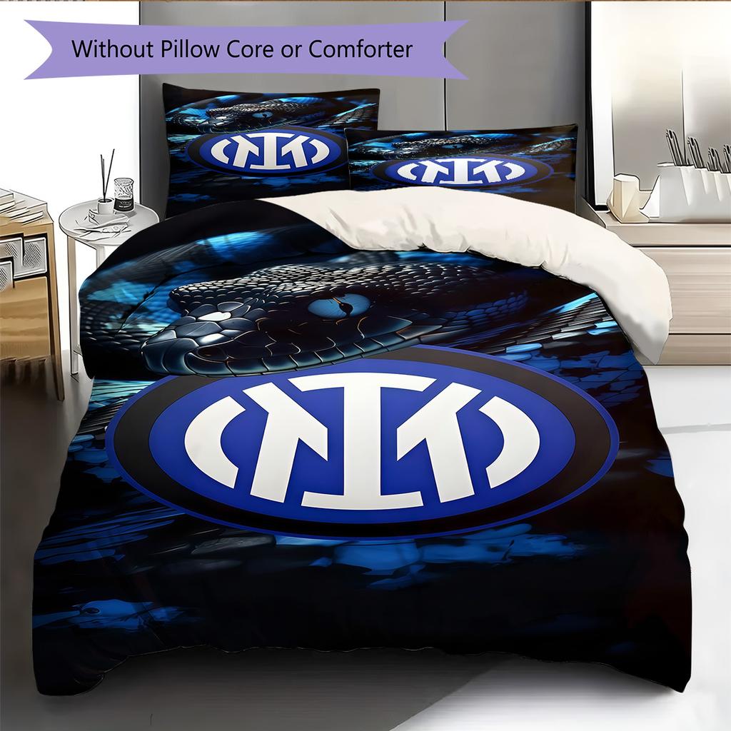 FCIM logo Pattern Bedding Quilt Set Quilt Cover Pillowcase Home Decoration Birthday Gift (1 * duvet cover + 2 * pillowcase, without core)