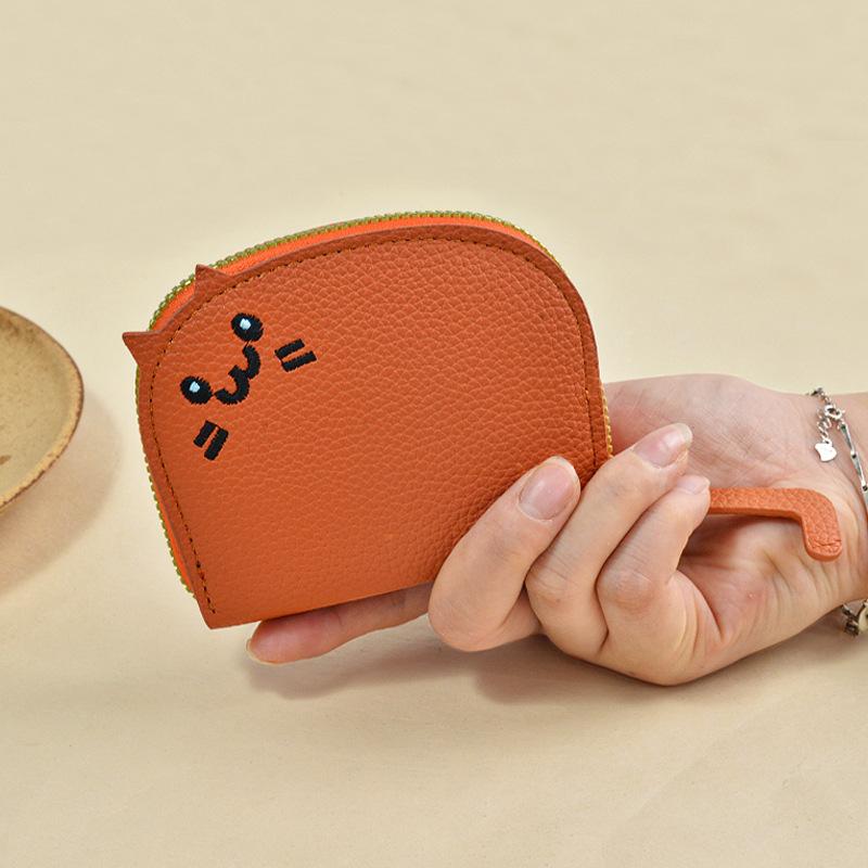 Cute Cat Wallet for Women Small Cartoon Coin Purse Multi Card Holder Kawaii Zipper Pocket Money Bag Fashion Accessories