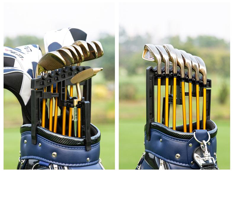 PGM Justerbar Golfklubbhållare för Nio Järnklubbor - Minskar Huvudkollisioner