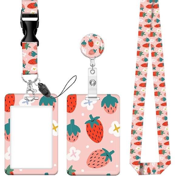Badge Reels Retractable with Carabiner Reel Clip, ID Name Tag Work Badge Holder Belt Ferrule, Identity ID Badge Holder Cover Case for Office Work