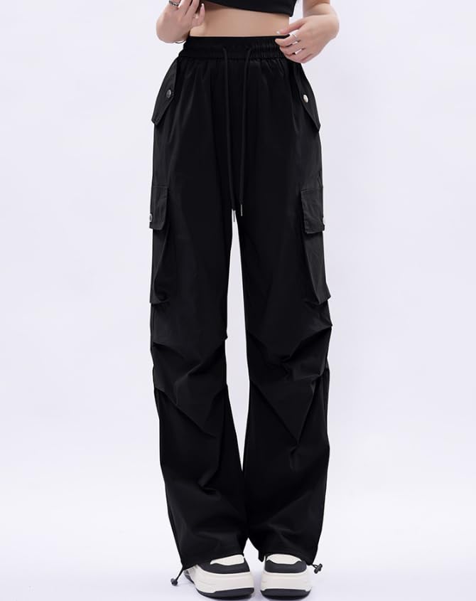 PAGASUS Cargo Baker Loose Loose Solid Work Chino Easy To Move Trendy for Spring and Workwear American Street Relaxed Feel Women's Pants, Casual, Fit,