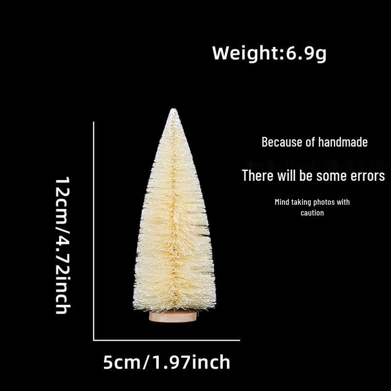 Schnee-beflockter Mini-Sisal-Weihnachtsbaum: Künstliche Weiße Zeder in verschiedenen Größen zur Dekoration von Mikrolandschaften