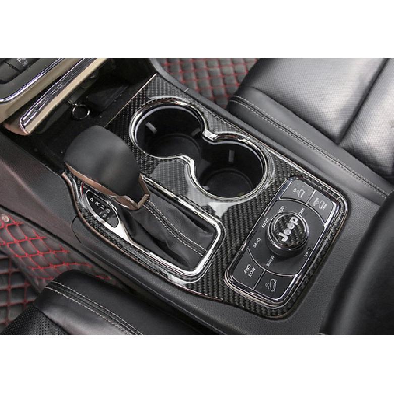 For Jeep Grand Cherokee 16-20 Carbon Fiber Shift Interior Gear Cover Panel Trim