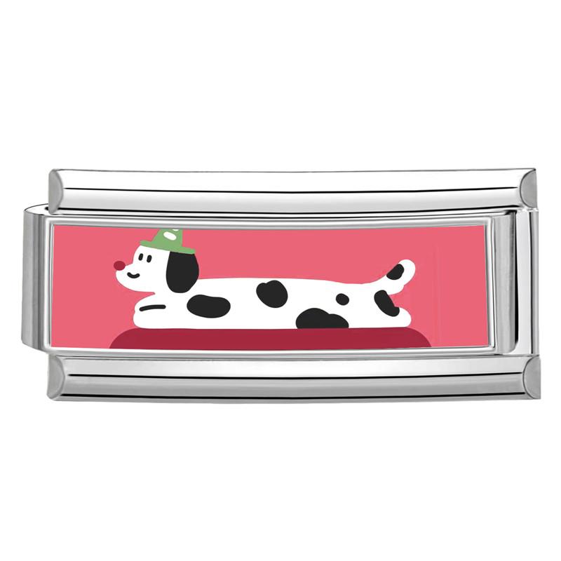 Red Pink Heart Dog Cat Flowers Italian Charm Link fit 9mm Stainless Steel Jewelry DIY Making Bracelets For Gifts
