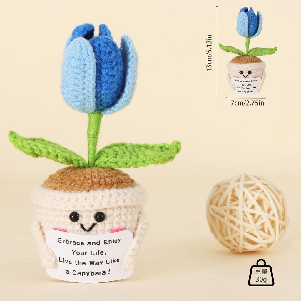 Crocheted Wool Doll Potted Plants, Creative Potted Plants, Cute Ornaments, Home Decoration, Handicrafts, Gifts