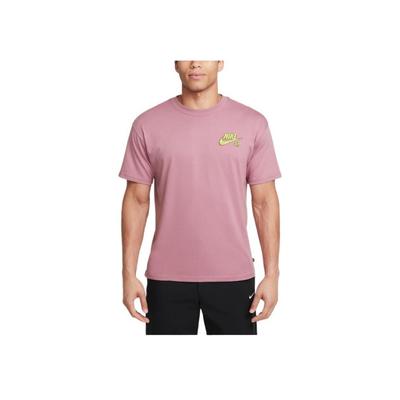 SB Logo Pattern Loose Fit Crew Neck Short Sleeve T-Shirt Men Tops Plum-Dust FZ6710-523