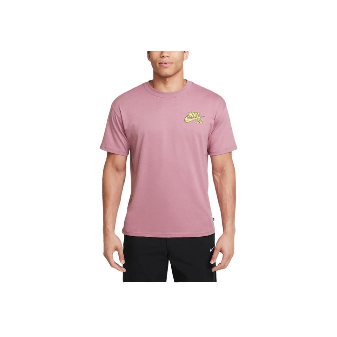 

Nike SB Logo Pattern Loose Fit Crew Neck Short Sleeve T-Shirt Men Tops Plum-Dust FZ6710-523 L