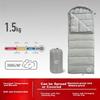 Jingdong Jingzao Camping Sleeping Bag, Outdoor Envelope-Style Hooded Sleeping Bag, Rock Gray, 1.5kg, 10-15℃