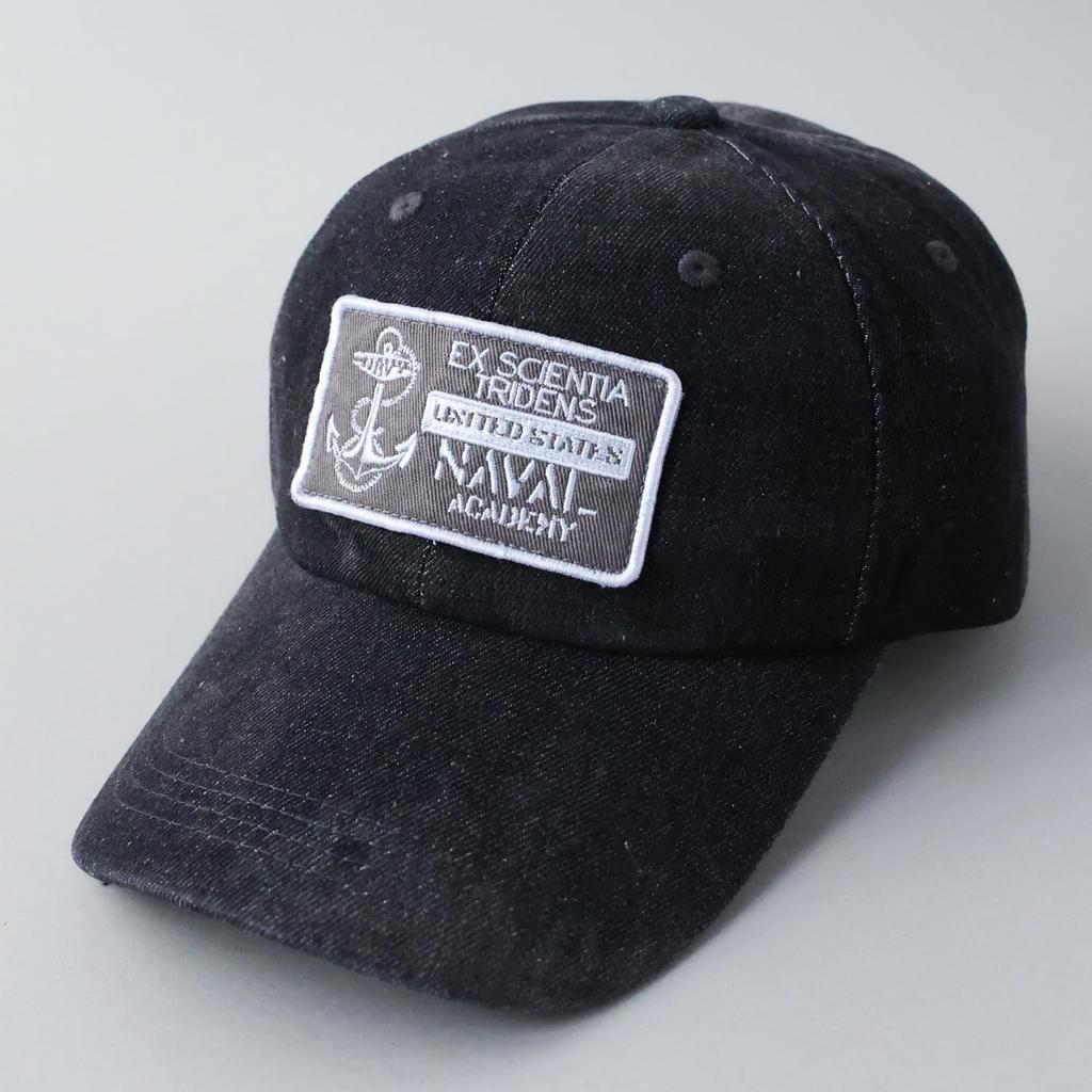 Askeri soluk denim düşük şapka, Amerikan yaz beysbol 068 [AVIREX] nakışı, erkek MA-1 şapkası, gündelik, şapka, siyah,