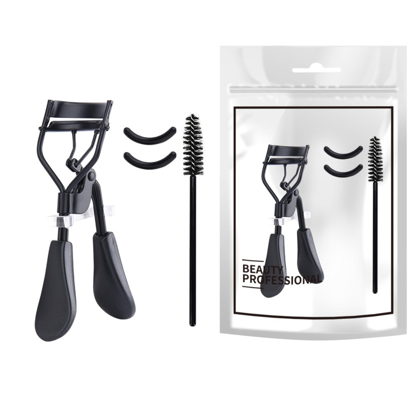 Eyelash Curler With Handle Wide-Angle Eyelash Curler Steel Comb Eyelash Adhesive Strip Eyelash Tool Beauty Makeup Set чёрный