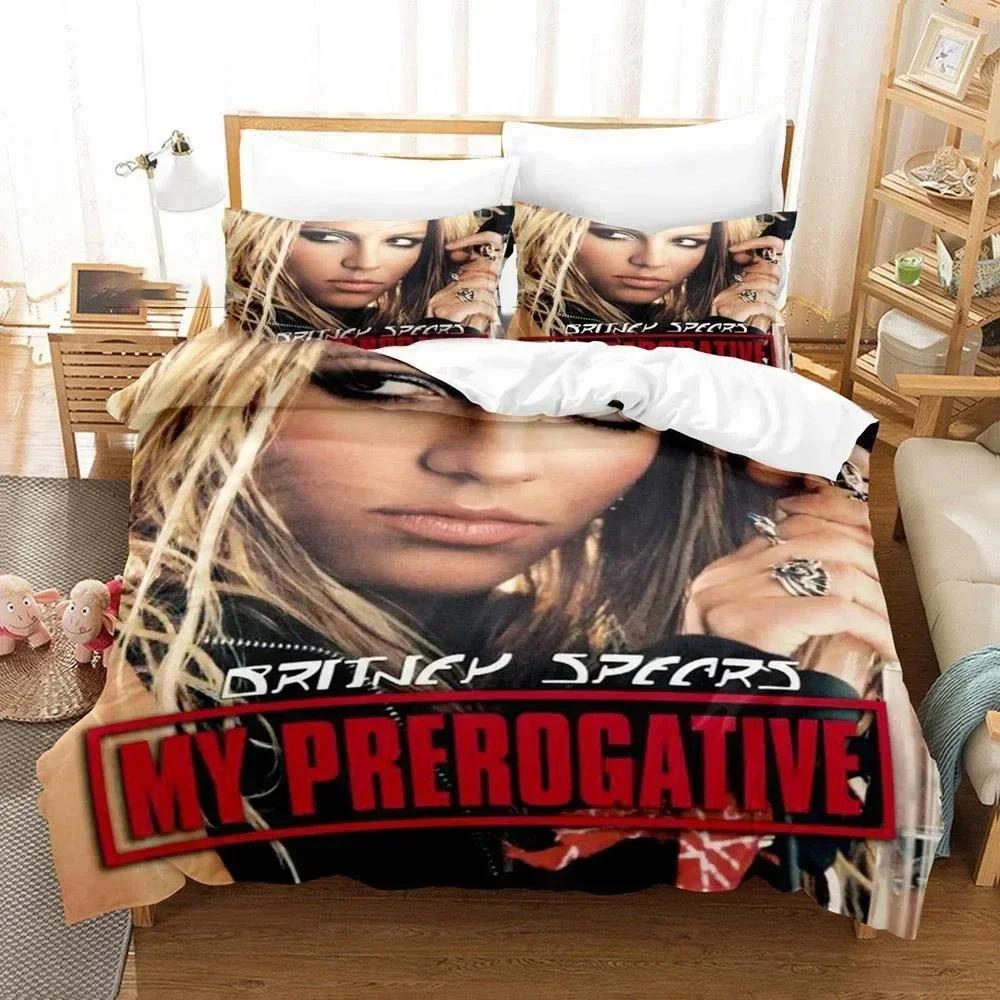 3D Britney Spears Printed Bed Set Duvet Cover Pillowcase Bedding Set Linen Sheet Quilt Cover Full Queen King Size Home Textile