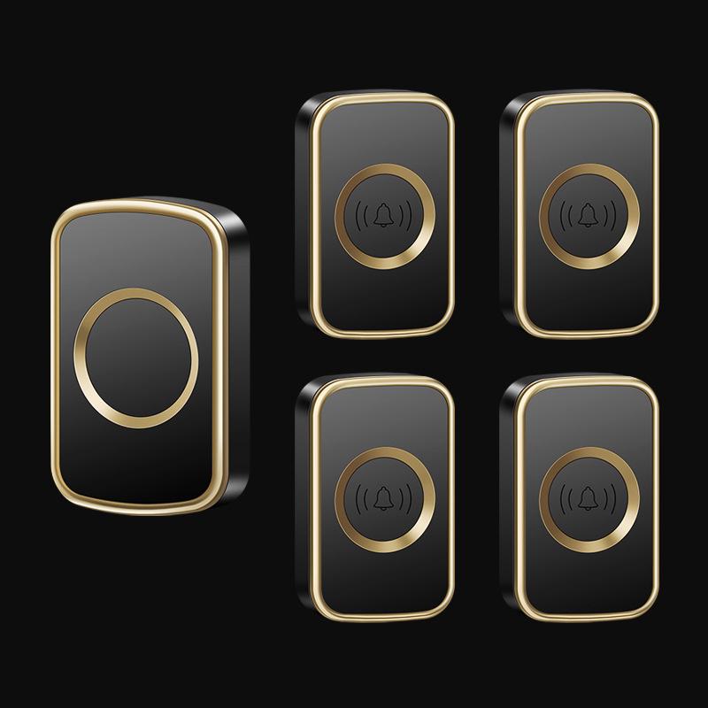 Wireless Battery-Powered Doorbell & Elderly Call Button - DC Powered, No Plug-in Required White
