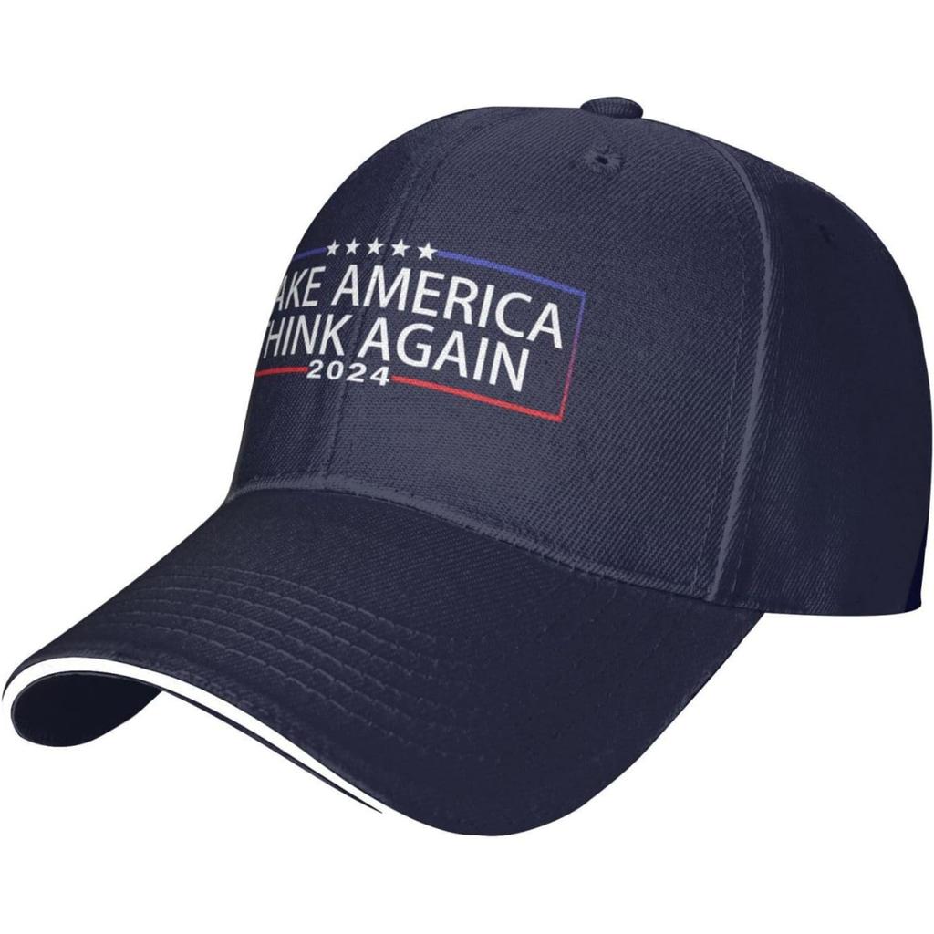 Make America Think Again Adjustable Baseball Cap Unisex Sandwich Dad Hat Golf Hat