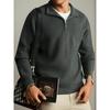 Mens Half-Zip Stand Collar Knit Sweater 2026 Fall Winter Vintage Preppy Casual Pullover