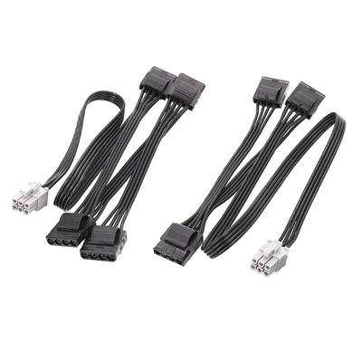 6Pin Series Modular Cable To Molex 4PIN D Type X4 X3 Power Supply Connector Perfect for LEADEX G650