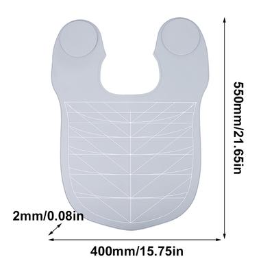 Silicone Hair Cutting Guide Collar Waterproof Cutting Cape with Guidelines Salon Hairdressing Hair Cutting Pad for Hair Stylist